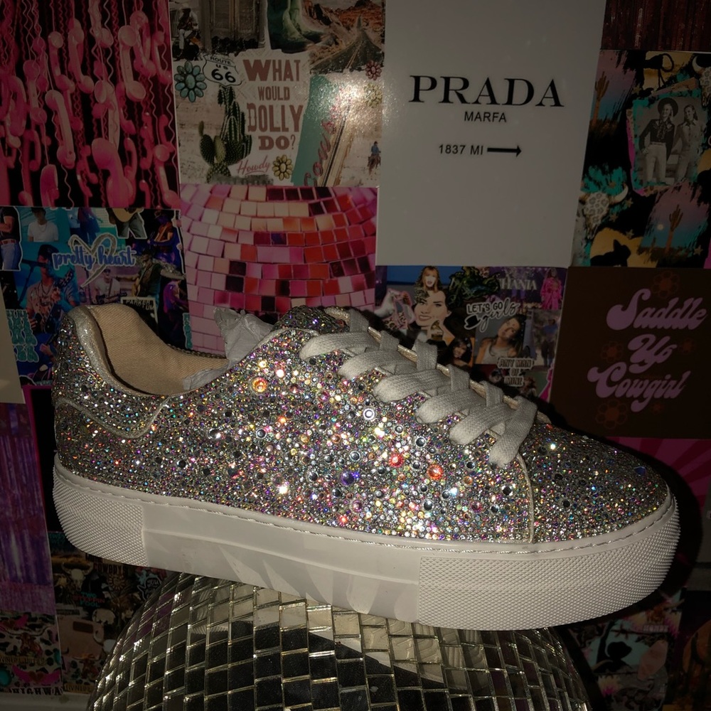 NWT Rhinestone Betsey Johnson Sneakers
